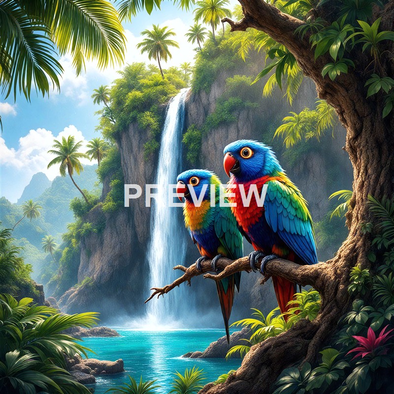 an-island-with-a-waterfall-and-two-rare-colorful-bird (5)_250320200117_Filename Text 2_01026_Filename Text 3_result